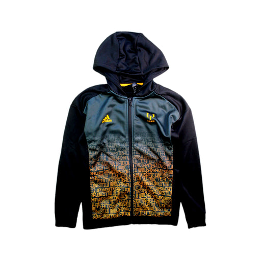 A Black Zippered Sweatshirts from Adidas in size 11Y for boy. (Front View)