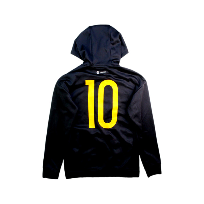 A Black Zippered Sweatshirts from Adidas in size 11Y for boy. (Back View)