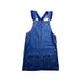 A Blue Long Overalls from Vertbaudet in size 7Y for girl. (Front View)