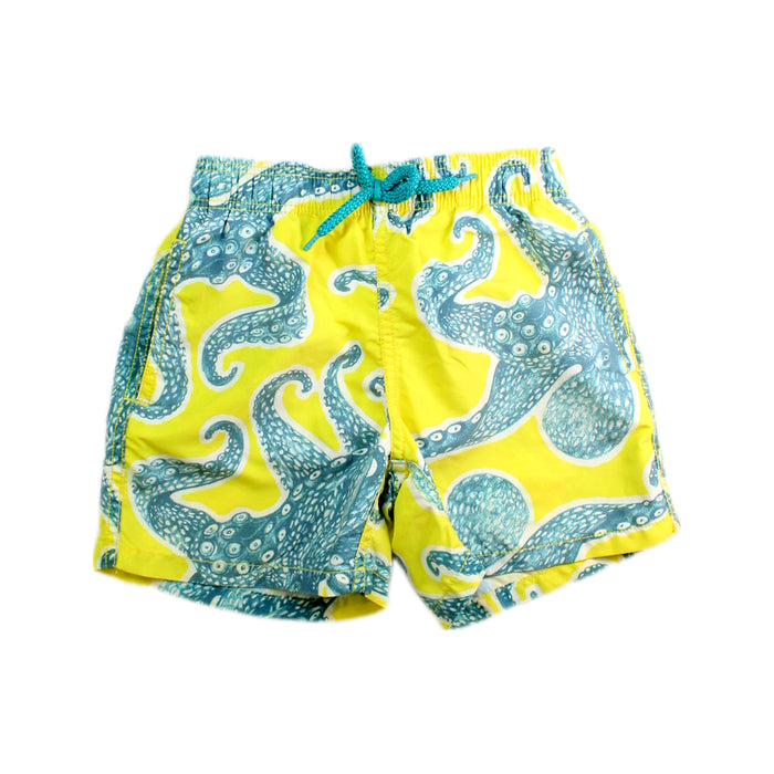 A Yellow Swim Shorts from Vilebrequin in size 6T for boy. (Front View)