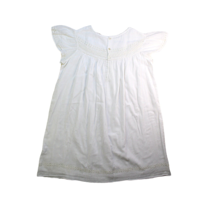 A White Short Sleeve Dresses from Bonpoint in size 8Y for girl. (Back View)