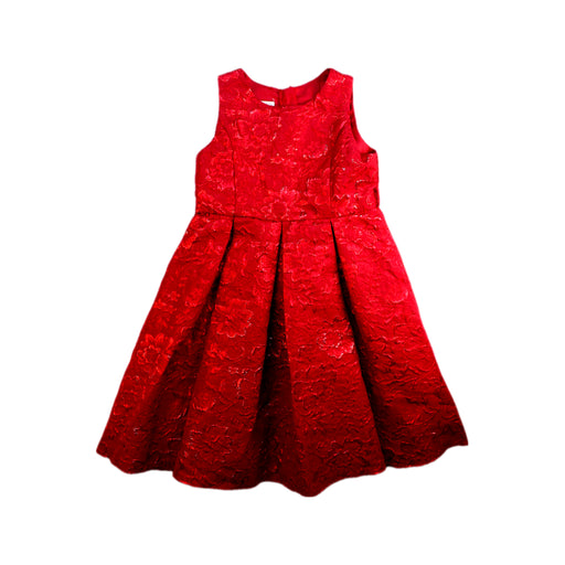 A Red Sleeveless Dresses from Monsoon in size 5T for girl. (Front View)