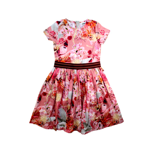 A Pink Short Sleeve Dresses from Molo in size 9Y for girl. (Front View)