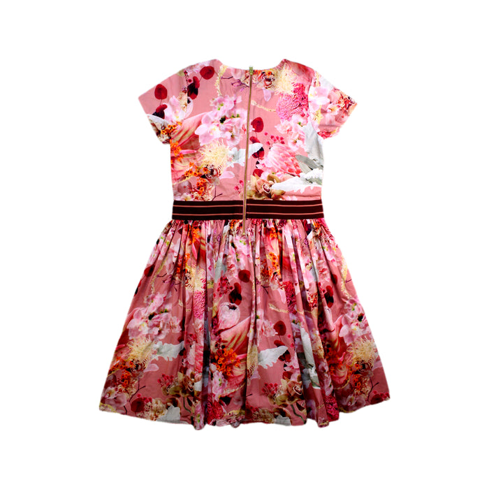 A Pink Short Sleeve Dresses from Molo in size 9Y for girl. (Back View)
