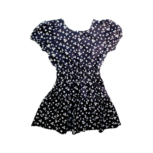 A Navy Short Sleeve Dresses from Seed in size 8Y for girl. (Front View)