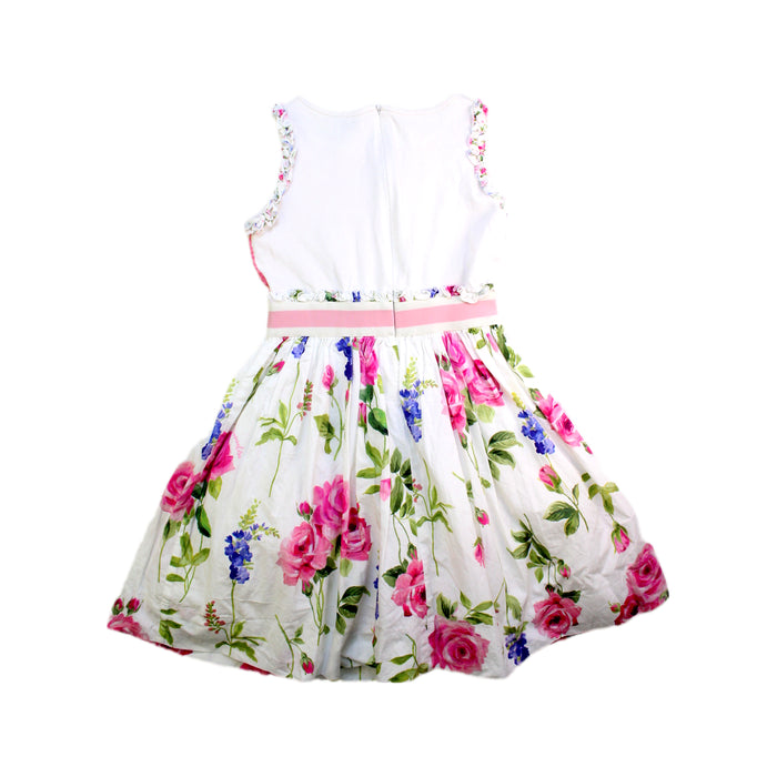 A Pink Sleeveless Dresses from Monnalisa in size 8Y for girl. (Back View)