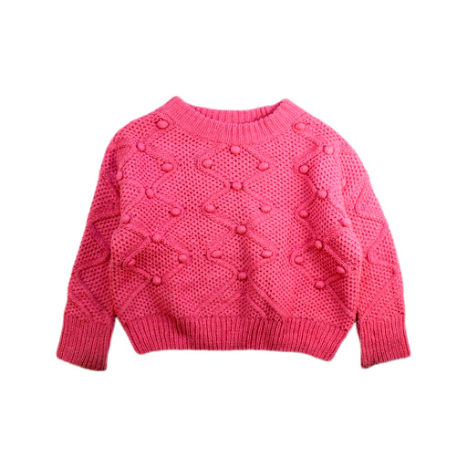 A Pink Knit Sweaters from Seed in size 4T for girl. (Front View)