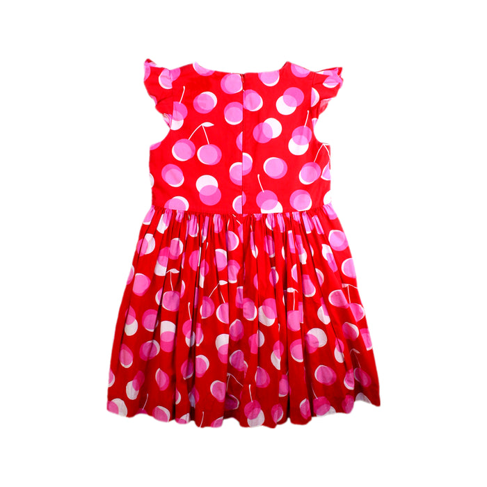 A Red Sleeveless Dresses from Jacadi in size 8Y for girl. (Back View)