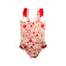 A Red Swimsuits from Speedo in size 7Y for girl. (Back View)