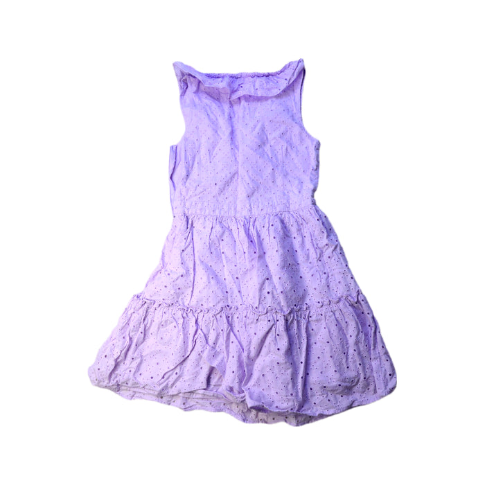 A Purple Sleeveless Dresses from Seed in size 10Y for girl. (Back View)