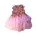 A Pink Sleeveless Dresses from Seed in size 6T for girl. (Back View)