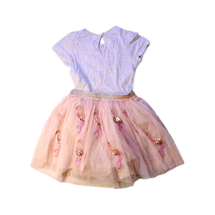 A White Dress Sets from Monsoon in size 3T for girl. (Back View)