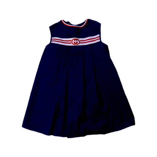 A Navy Sleeveless Dresses from Gucci in size 2T for girl. (Front View)