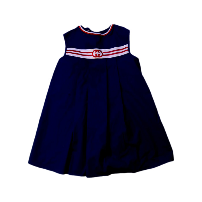 A Navy Sleeveless Dresses from Gucci in size 2T for girl. (Front View)