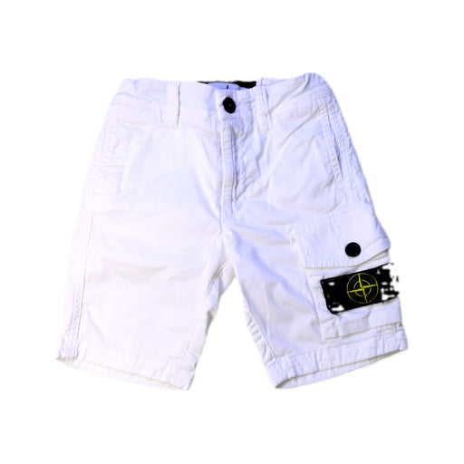 A White Shorts from Stone Island in size 2T for boy. (Front View)