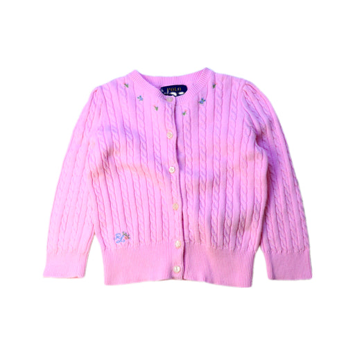 A Pink Cardigans from Polo Ralph Lauren in size 2T for girl. (Front View)