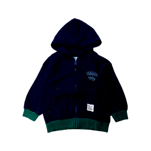 A Navy Hooded Sweatshirts from BEAMS in size 2T for boy. (Front View)