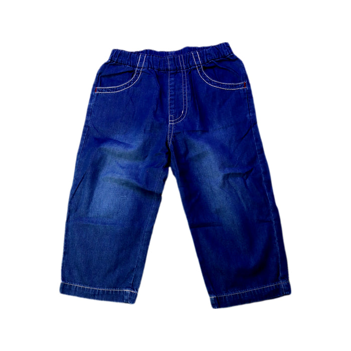 A Blue Jeans from Miki House in size 4T for boy. (Front View)
