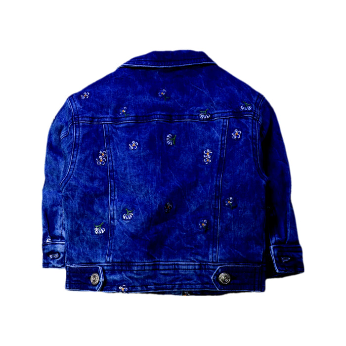 A Blue Lightweight Jackets from Monnalisa in size 2T for girl. (Back View)