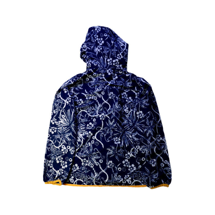 A Navy Rain Jackets from Patagonia in size 10Y for boy. (Back View)