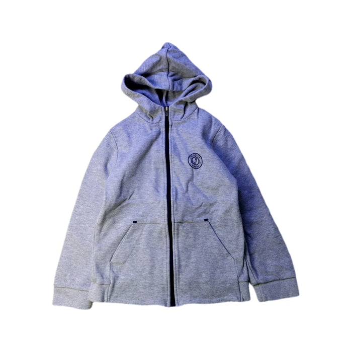 A Grey Zippered Sweatshirts from Jacadi in size 6T for boy. (Front View)