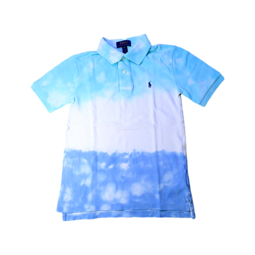 A Blue Short Sleeve Polos from Polo Ralph Lauren in size 8Y for boy. (Front View)