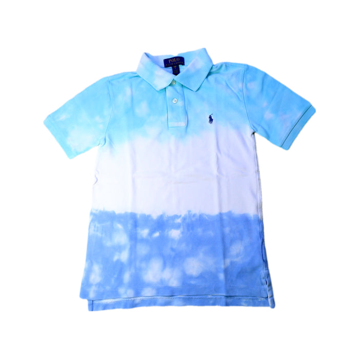 A Blue Short Sleeve Polos from Polo Ralph Lauren in size 8Y for boy. (Front View)