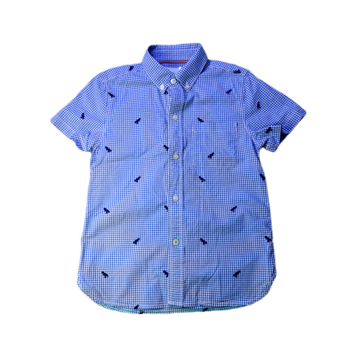 A Blue Short Sleeve Shirts from Boden in size 7Y for boy. (Front View)