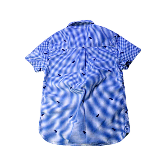 A Blue Short Sleeve Shirts from Boden in size 7Y for boy. (Back View)