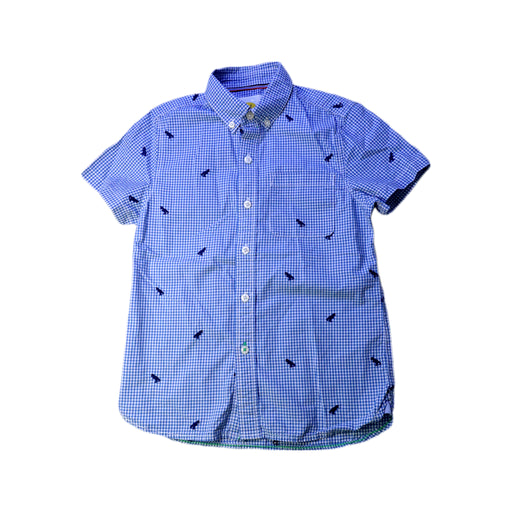 A Blue Short Sleeve Shirts from Boden in size 8Y for boy. (Front View)