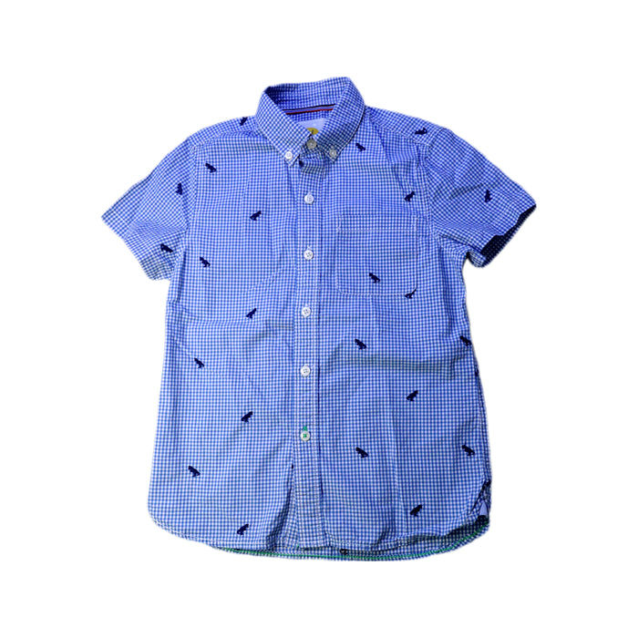 A Blue Short Sleeve Shirts from Boden in size 8Y for boy. (Front View)