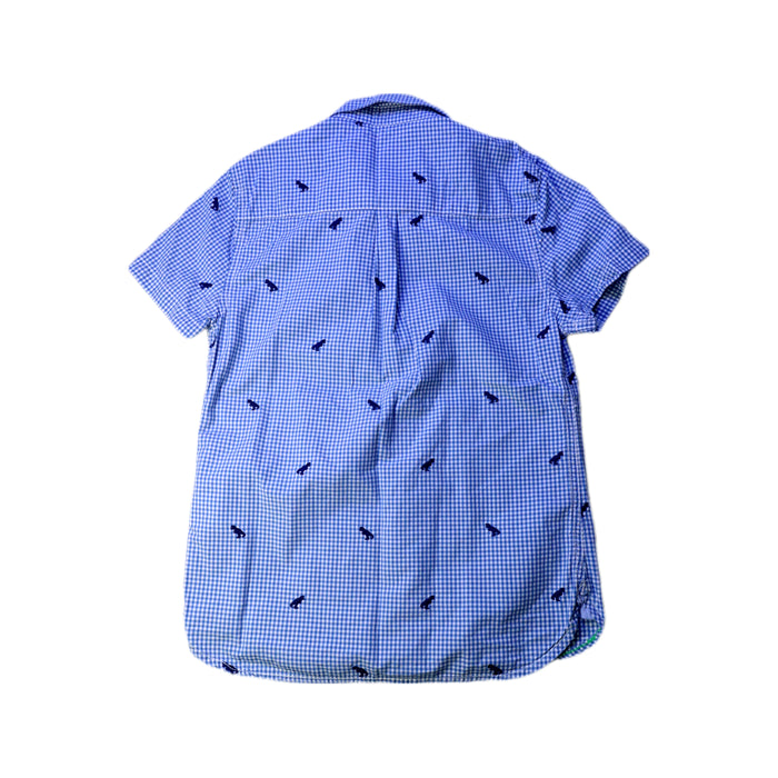 A Blue Short Sleeve Shirts from Boden in size 8Y for boy. (Back View)
