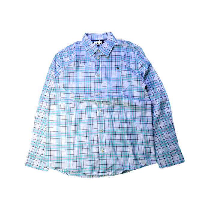 A Blue Long Sleeve Shirts from Tommy Hilfiger in size 10Y for boy. (Front View)