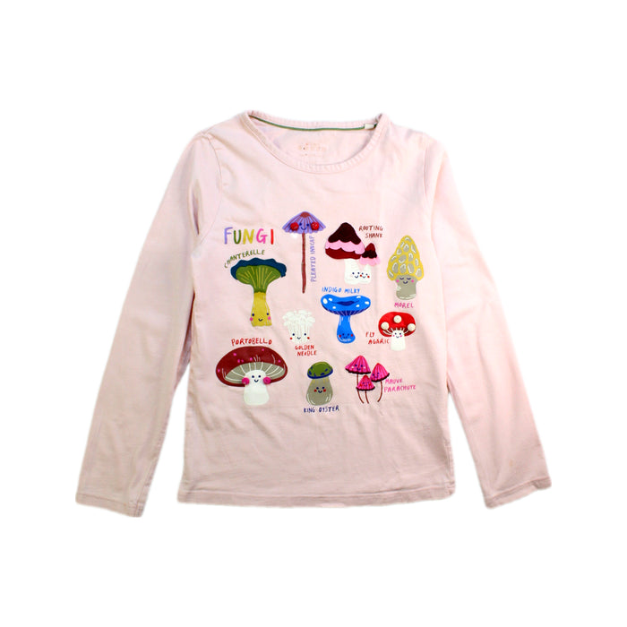 A Pink Long Sleeve T Shirts from Boden in size 7Y for girl. (Front View)