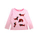 A Pink Long Sleeve Tops from Boden in size 6T for girl. (Front View)