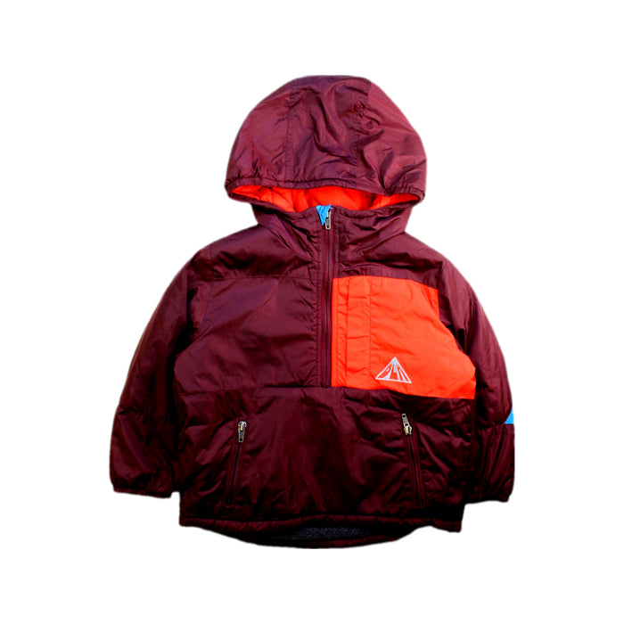 A Burgundy Puffer/Quilted Jackets from Bellerose in size 4T for boy. (Front View)