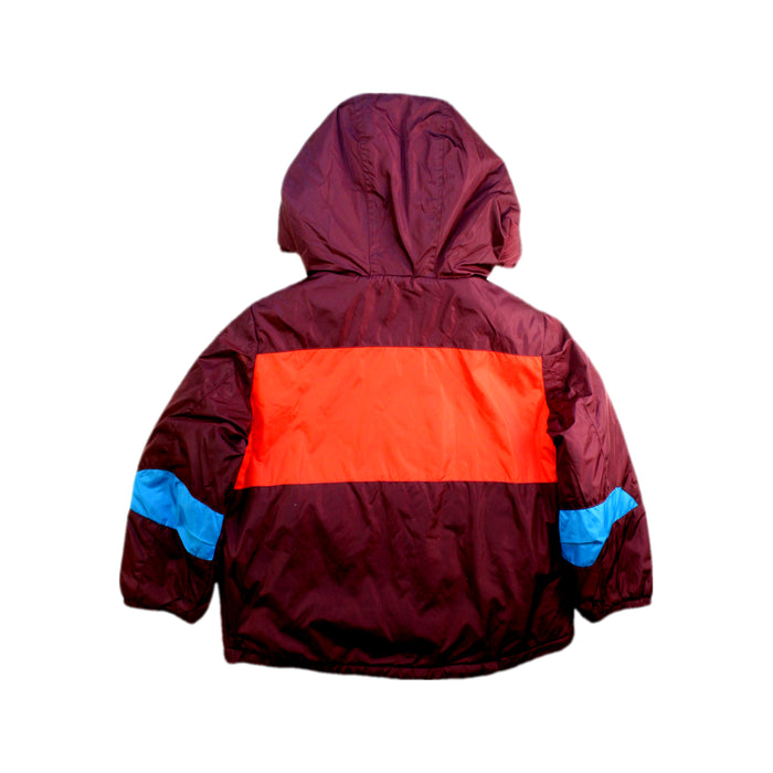 A Burgundy Puffer/Quilted Jackets from Bellerose in size 4T for boy. (Back View)