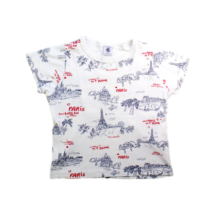 A White Short Sleeve T Shirts from Petit Bateau in size 5T for neutral. (Front View)