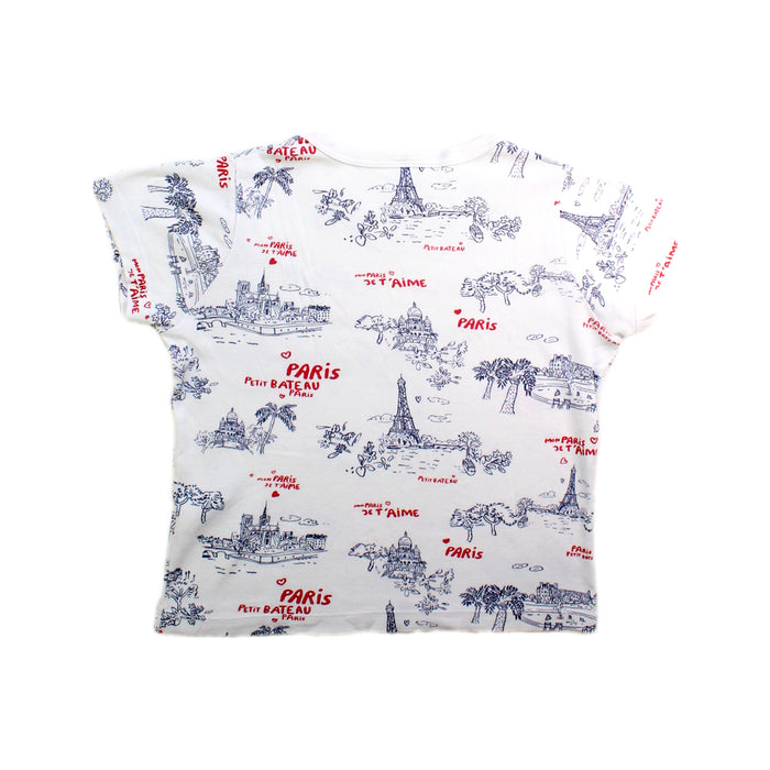 A White Short Sleeve T Shirts from Petit Bateau in size 5T for neutral. (Back View)