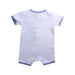 A Blue Short Sleeve Rompers from Bebe Organic in size 0-3M for boy. (Back View)