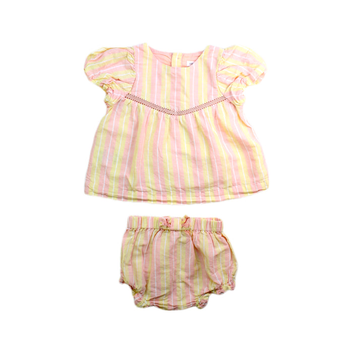 A Pink Shorts Sets from Country Road in size 6-12M for girl. (Front View)
