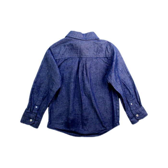 A Blue Long Sleeve Shirts from Ben Sherman in size 4T for boy. (Back View)