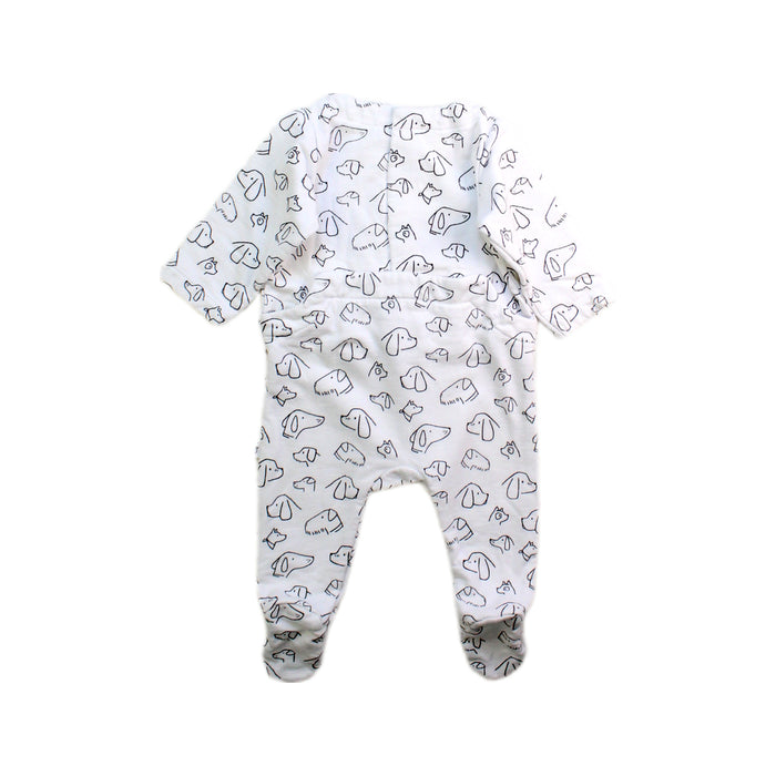 A White Onesies from Jacadi in size 0-3M for boy. (Back View)