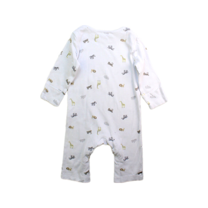 A White Long Sleeve Rompers from The Little White Company in size 3-6M for boy. (Back View)