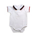 A White Short Sleeve Bodysuits from Jacadi in size 0-3M for boy. (Front View)