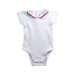 A White Short Sleeve Bodysuits from Jacadi in size 0-3M for boy. (Front View)