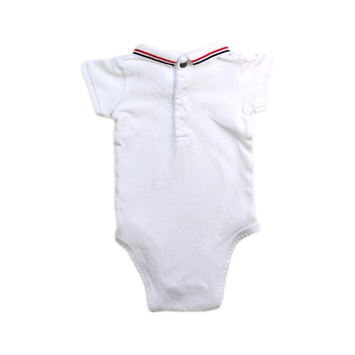 A White Short Sleeve Bodysuits from Jacadi in size 0-3M for boy. (Back View)