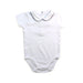 A White Short Sleeve Bodysuits from Jacadi in size 3-6M for boy. (Front View)