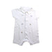 A White Short Sleeve Rompers from The Little White Company in size 3-6M for boy. (Front View)