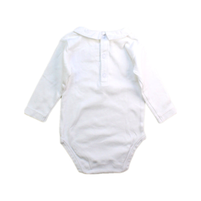 A White Long Sleeve Bodysuits from Jacadi in size 3-6M for boy. (Back View)